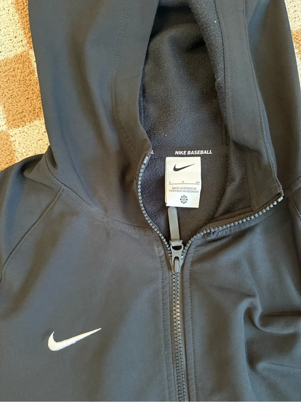 NWOT Nike Men's Black Hooded Full-Zip Dri-Fit Jacket